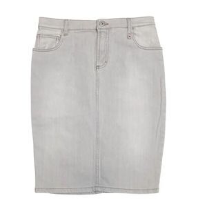 Fiorucci Lightweight Light Gray Wash Denim Pencil Skirt Size 40 Italian/ 6 US